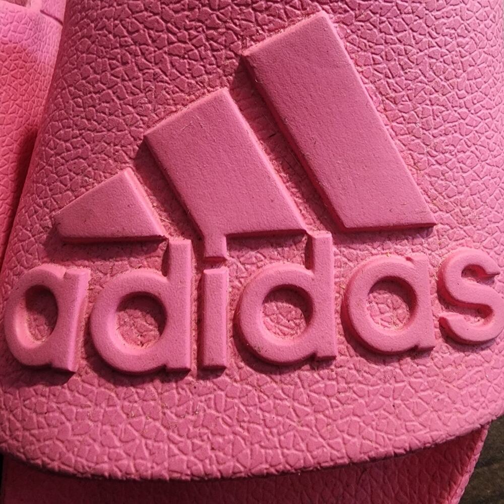 Adidas Adilette Aqua Pink Fusion Slip On Slides M8 W9 - Picture 7 of 8